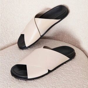 St. Agni Ecru Arne Crossover Sandal